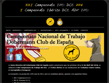 Tablet Screenshot of campeonatotrabajodce.com